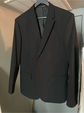 H&M Black Single-Breasted Men's slim-fit Blazer